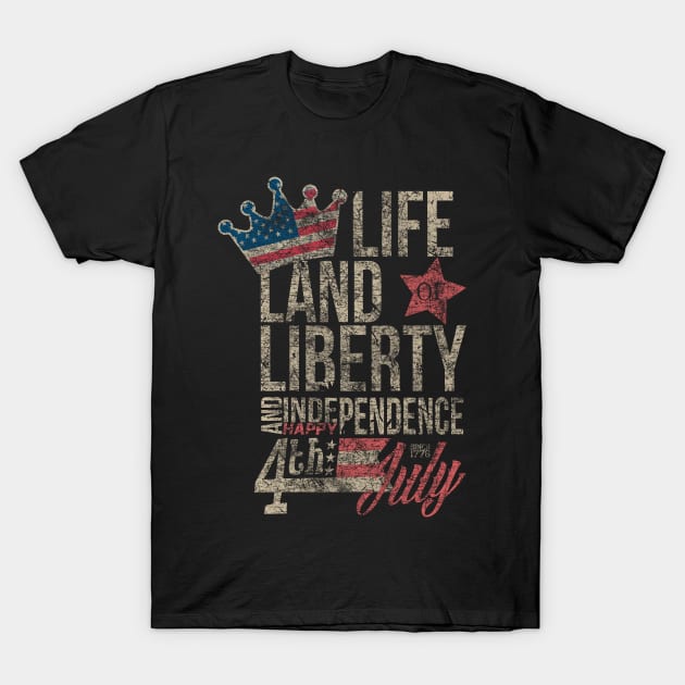 USA PROUD LAND LIBERTY T-Shirt by JOISDRAW ART